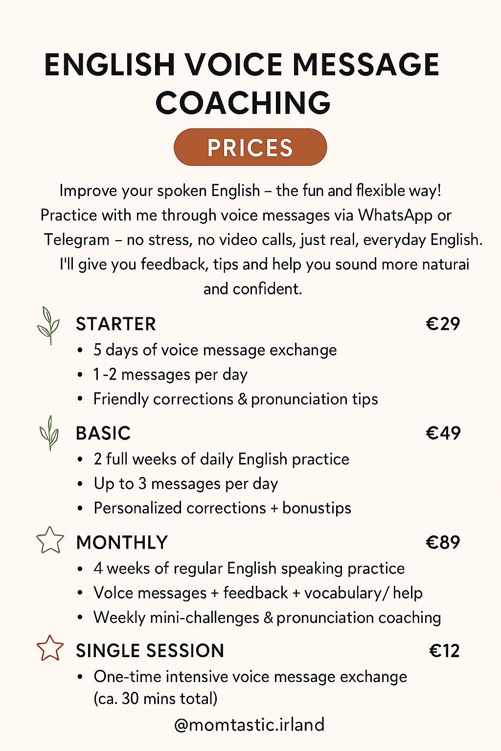 Englisch Sprach-Coaching to go!
