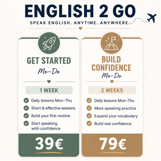1. Englisch Sprach-Coaching to go!