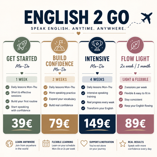 1. Englisch Sprach-Coaching to go!